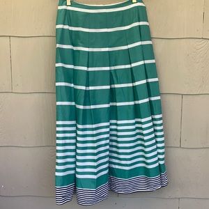 Boden - Long Cotton Pleated Skirt - 10